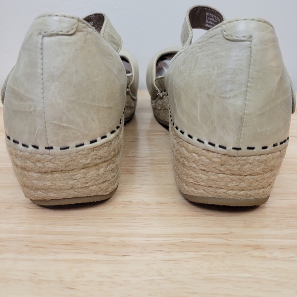 Dansko Sand Dollar Jute Mary Jane Leather Clog Size 7.5-8 Wedge Platform Comfort - Picture 8 of 15